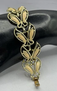 Vintage Sarah Cov Armband Pfirsich Emaille vergoldet sehr guter Zustand - Bild 1 von 6