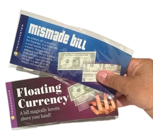 FLOATING CURRENCY + MISMADE BILL Set Magic Trick Houdini Money Hovers Dollar Bar - Picture 1 of 18
