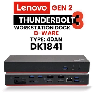 Lenovo Thunderbolt 3 Dock Gen 2 DK1841 Station D'Accueil sans Pièce Réseaux # - Afbeelding 1 van 6