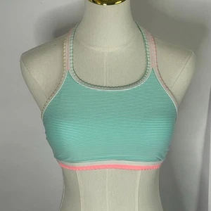 Top de bikini de natación SO Juniors punto pop acanalado cuello alto 360 como nuevo talla M (7-9) - Imagen 1 de 9
