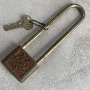 Vintage altes 7" J.C Higgins Fahrradschloss Vorhängeschloss mit Schlüssel - Bild 1 von 19