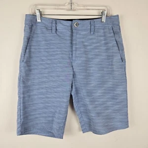 Volcom Mens Shorts Size 32 Blue Striped Casual Hybrid Beach Outdoor Skater - Picture 1 of 12