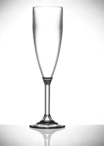 Clear Plastic Champagne Flutes 6oz – Unbreakable Reusable Glasses - Picture 1 of 10