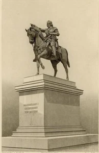 H. Bruch - Monumento a Maximiliano I elector de Baviera - o.J. - Puntado de acero - Imagen 1 de 2