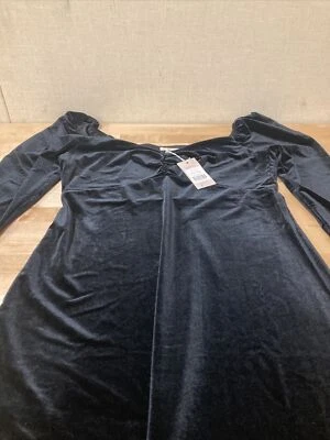 Новый Boden бархата Джерси MIDI платье черный длинным рукавом Sweetheart декольте платье - Изображение 1 из 3