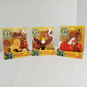 Lote De 3 Juguetes Imaginext Caballero Rojo con Águila Caballo León Fisher Price 2013 Nuevos - Imagen 1 de 11