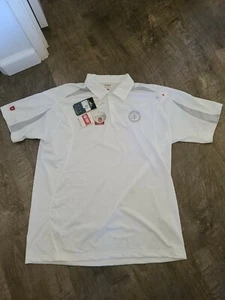 Antigua university hawaii rainbow warriors white retro logo coaches polo shirt L - Picture 1 of 4