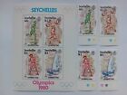 Seychelles stamps 1980, MI 461 - 464, Block 14, Olympics 1980, no postmarks