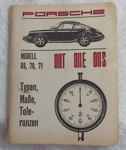 Porsche 69,70,71 Models 911T, 911E,911S technical specs 1971 1st German Edition - Picture 1 of 7