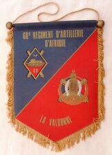 Fanion AUTHENTIQUE 68° RA RAA Régiment Artillerie Afrique imprimé VINTAGE 