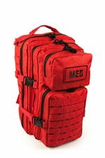 Elite First Aid Tactical Trauma Backpack Medic Survival Red