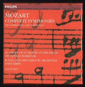 12 CD ★ Mozart : Complete Symphonies - Marriner, Krips ★ BOX 12 CD PHILPS - Picture 1 of 2