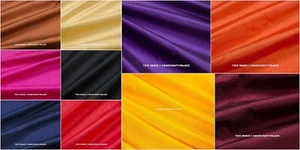 Silk Dupion Natural Slub Colour Shot Dress Fabric (Sold Per Meter) Indian - Picture 1 of 31