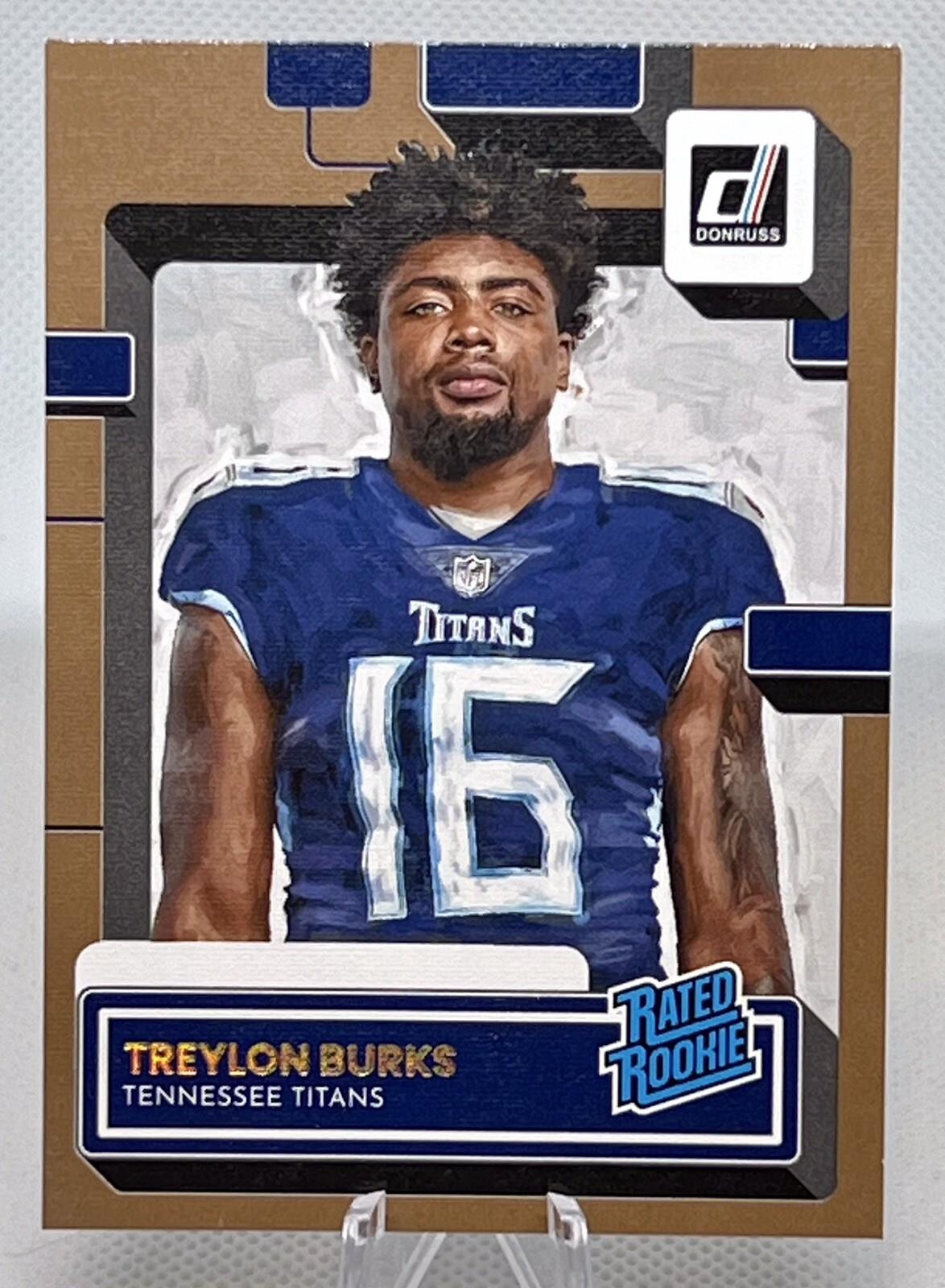 TREYLON BURKS 2022 Donruss Bronze Portrait #312 Rated Rookie RC 18/100 Titans