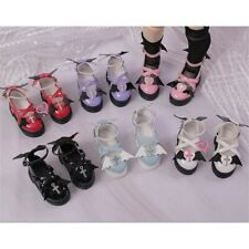 1/4 BJD Doll Shoes Fashion Bean PU Shoes Handmade Resin Leather High Heels