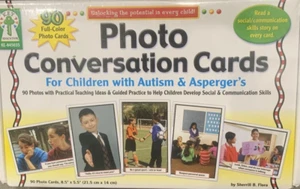 Photo Conversation Cards For Children w/Autism/Asperger’s SKILLS STORIES SEALED! - Picture 1 of 2