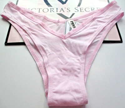 VICTORIA'S SECRET PINK Cotton Tanga High Leg Cheeky Panty VS Pink Tulip S M L XL - Image 1 of 4
