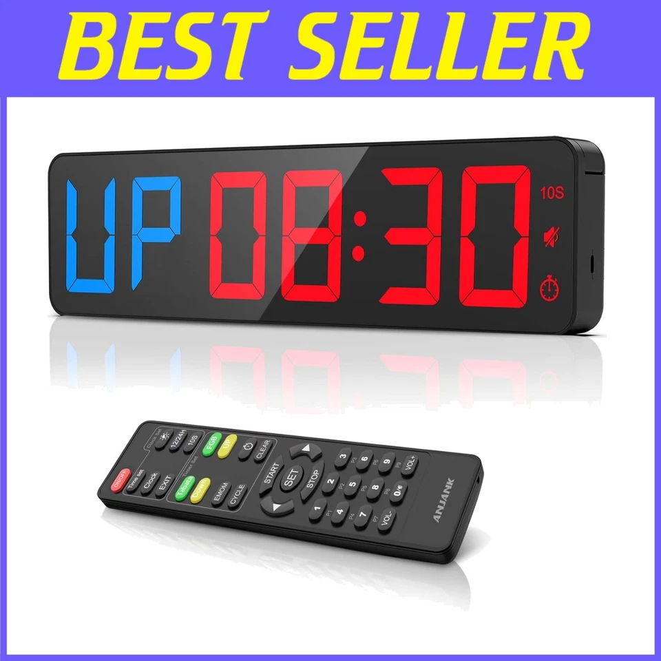 Versatile 15" LED Timer for HIIT, Crossfit & Yoga Workouts - Remote Included - Image 1 of 4