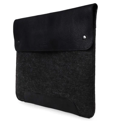 Housse MacBook en Cuir Véritable et Polaire pour MacBook Pro et MacBook Air -... - Photo 1/4