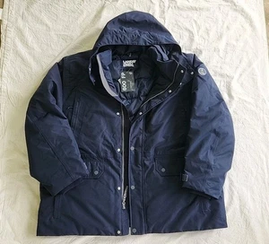 Parka Lands' End Down para Hombres 2XLarge 50/52 Abrigo de Invierno Chaqueta con Capucha Azul - Imagen 1 de 9