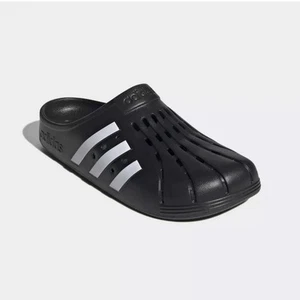 Adidas Adilette Zuecos Unisex Blanco y Negro Sin Cordones Zueco de Natación Sandalias (GZ5886) - Imagen 1 de 2