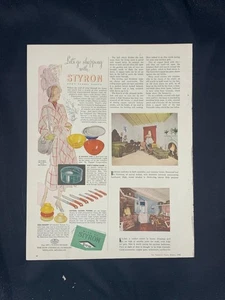 Anuncio de revista* - 1948 - Dow Plastics - STYRON - Mid Century Modern - (#1) - Imagen 1 de 1