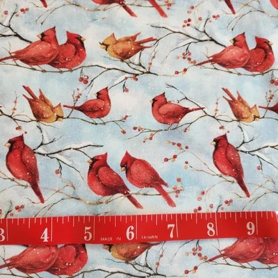 Tela Susan Winget Red Birds FQ HY BTY por yarda Cardinals Foto 1 de 4