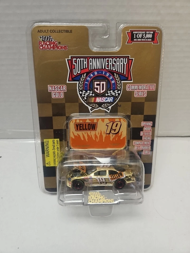 Racing Champions 1998 NASCAR Gold Tony Raines #19 amarillo 1/64 fundido a presión (E) Foto 1 de 2
