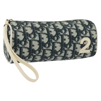 Christian Dior Trotter Bolsa de Lona Azul Marino Auténtico sw1424 Foto 1 de 4