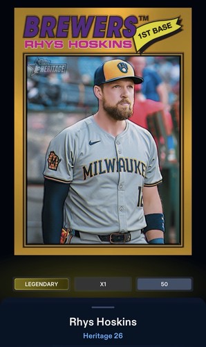 DIGITAL 26 Topps Bunt Heritage Chrome Gold Base LEGENDARY 50cc Rhys ...