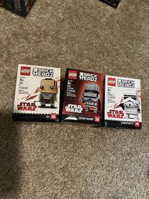 LEGO Lot Of BRICKHEADZ: Captain Phasma (41486) Stormtrooper (41629) Rey (41602)