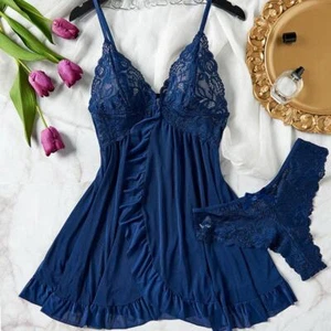 Lenceria Super Sexy Ropa Interior Erotica Camison Babydoll de Encaje para Mujer - Foto 1 di 19