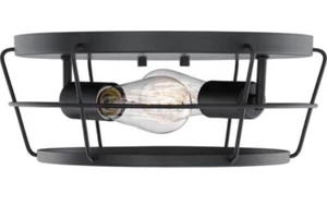 Progress Lighting P350193-031 Glavin 13 In. 2-Light Matte Black Flush Mount - Picture 1 of 5