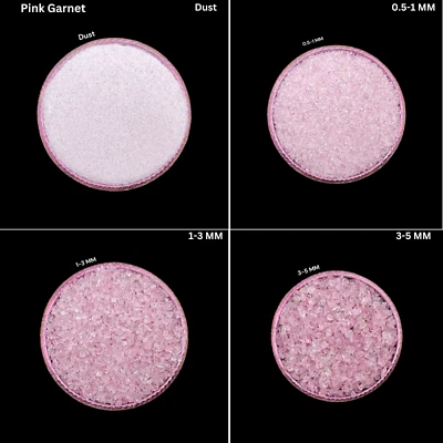 Crushed Pink Garnet Hydro Gemstone Coarse Crushed Stone Inlay Woodworking Powder - Image 1 of 4