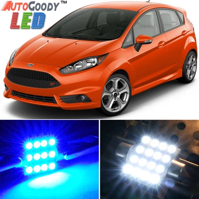 11 x Premium Blue LED Lights Interior Package for 2011-2017 Ford Fiesta + Tool - Image 1 of 4