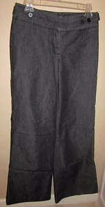 Kenneth Cole Reaction Charcoal Grey Wide Waistband Dress Pants 4 - Picture 1 of 4