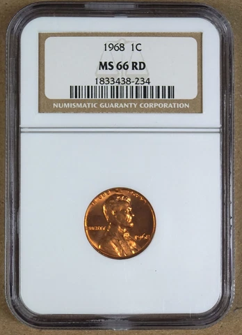 1968 LINCOLN CENT NGC MS66RD Cover