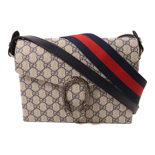 Borsa a tracolla Gucci GG SHW Dioniso 72554896IWG rivestita in pelle di tela