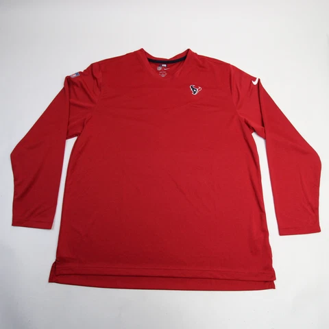 Houston Texans Nike OnField Long Sleeve Shirt Men's Red Used Cover