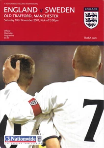 ENGLAND V SWEDEN 10 NOV 2001 OLD TRAFFORD 1-1 DRAW BECKHAM'S FIRST PENALTY. VGC - Picture 1 of 1