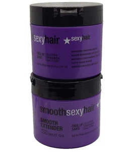 2 ✨ Sexy Hair Smooth Extender 6.8 oz Nourishing Masque Mask AVEC & Coconut Oil - Picture 1 of 4