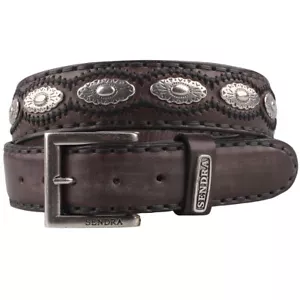 Sendra Boots Hombre Cinturón Cuero Cinturón 7606-Olimpia Antracita Gris Unisex - Imagen 1 de 1