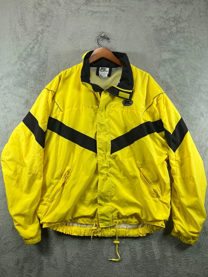 Cortavientos retro Road Runner vintage años 90 para hombre alto XLT amarillo negro softshell Foto 1 de 4
