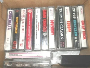 14Cassettes-Cinderella,Night Ranger,Ted Nugent,Loverboy,Triumph,Europe,ZZTop,Dio - Picture 1 of 12