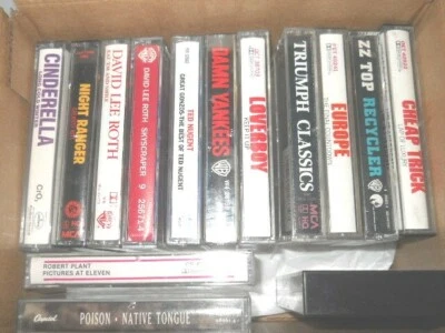 14Cassettes-Cinderella,Night Ranger,Ted Nugent,Loverboy,Triumph,Europe,ZZTop,Dio - Image 1 of 4