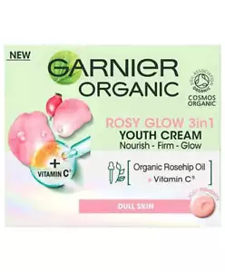 Garnier Organic Rosy Glow 3 In 1 Youth Cream - Picture 1 of 2