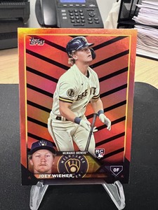 2023 TOPPS UPDATE ORANGE AND BLACK JOEY WIEMER RC MILWAUKEE BREWERS #US245