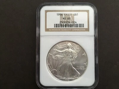 1996 AMERICAN SILVER EAGLE MS68 - Image 1 of 2