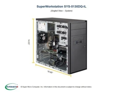 Supermicro SYS-5130DQ-IL Barebones Tower Server NEW IN STOCK 5 Year Warranty - Image 1 of 3