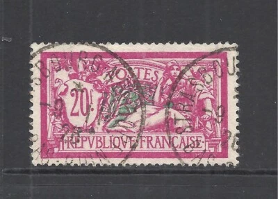 FRANCE SCOTT 132 USED VF - 1926 20fr MAGENTA & GREEN - LIBERTY & PEACE ISSUE - Image 1 of 2